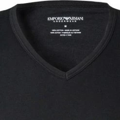 Aktion ❤️ EMPORIO ARMANI V-Shirt 2er Pack 111648/CC722/07320 T-Shirts, Baumwolle, Schwarz ⌛ -Wäsche Verkaufsladen 239858 norm2