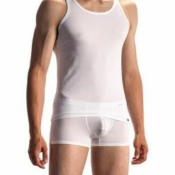 Budget 🥰 Olaf Benz RED1601 Sportshirt 107415/1000 Tanktop, Baumwoll-Stretch, Weiß, White 😀 -Wäsche Verkaufsladen 241636 norm