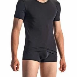 Billig 🔥 Olaf Benz RED1601 T-Shirt 107417/8000 Baumwoll-Stretch, Schwarz, Black ⭐ -Wäsche Verkaufsladen 241645 norm