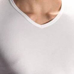 Rabatt ✔️ Olaf Benz RED1601 V-Shirt 107418/1000 T-Shirt, Baumwoll-Stretch, Weiß, White 🤩 -Wäsche Verkaufsladen 241647 norm3