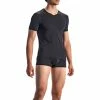 Aktion 🎁 Olaf Benz RED1601 V-Shirt 107418/8000 T-Shirt, Baumwoll-Stretch, Schwarz, Black 🧨