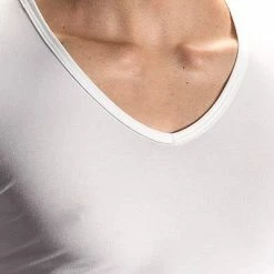 Großhandel 😍 Olaf Benz RED1601 V-Shirt (Low) 107419/1000 T-Shirt, Baumwoll-Stretch, Weiß, White 🔔 -Wäsche Verkaufsladen 241651 norm3