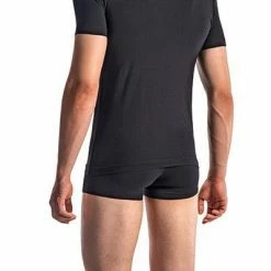 Brandneu 🌟 Olaf Benz RED1601 V-Shirt (Low) 107419/8000 T-Shirt, Baumwoll-Stretch, Schwarz, Black ✨ -Wäsche Verkaufsladen 241652 norm2