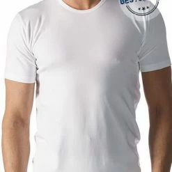 Schlussverkauf 🎉 Mey DRY COTTON FUNCTIONAL Round-Neck 46082/101 Drunterhemd, Regular Fit, Baumwolle COOLMAX®, Weiß, White 🤩