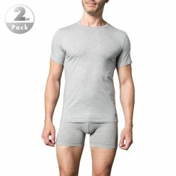Großhandel 🔔 Polo Ralph Lauren T-Shirt 2 Pack 714621944003 T-Shirts, Baumwoll-Stretch, Hellgrau meliert, Grey 🤩