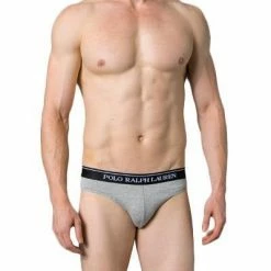 Neu 🔔 Polo Ralph Lauren Brief 3er Pack 714513423007 Slips, Baumwoll-Stretch, Weiß-hellgrau-schwarz, White-grey-black 🥰 -Wäsche Verkaufsladen 246874 norm2