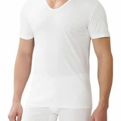Angebote 🎉 Zimmerli Sea Island 286 V-Shirt 286/1442/01 T-Shirt, Sea Island Baumwolle - mercerisiert, Weiß, White 🌟