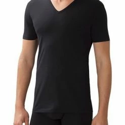 Besorgen ⌛ Zimmerli Pure Comfort V-Shirt 172/1462/86 T-Shirt, Baumwoll-Stretch, Schwarz, Black 🌟