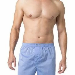Auslauf 🔔 DEREK ROSE Classic Boxer Shorts 6000/AMAL001BLU Boxershorts, Baumwolle, Hellblau-weiß gestreift 😉