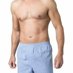 Rabatt ✨ DEREK ROSE Classic Boxer Shorts 6000/GING001BLU Boxershorts, Baumwolle, Hellblau-weiß kariert ✔️