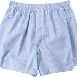 Auslauf 🛒 van Laack 141786/BOXER/720 Boxershorts, Baumwolle, Hellblau gestreift, Hellblau-weiß 😀