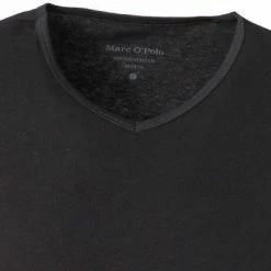 Beste Bewertungen von ⌛ Marc O'Polo 👚 Shirt V-Neck 2er Pack 149804/000 T-Shirts, Baumwoll-Stretch, Schwarz, Black 🛒 -Wäsche Verkaufsladen 256102 norm2