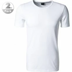 Billig ✨ BOSS 👚 Shirt 2er Pack 50325407/100 T-Shirts,Slim Fit, Baumwolle, Weiß, White 🤩
