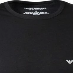 Neu ✔️ EMPORIO ARMANI Crew Neck 2 Pack 111267/CC717/03320 T-Shirts, Baumwolle, Grau-schwarz, Schwarz-grau 🔔 -Wäsche Verkaufsladen 262741 norm4