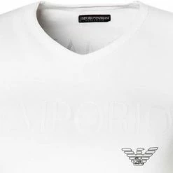 Brandneu 🔥 EMPORIO ARMANI V-Neck 110810/CC716/00010 T-Shirt, Baumwolle, Weiß 🥰 -Wäsche Verkaufsladen 266923 norm3