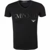Bestpreis ✨ EMPORIO ARMANI V-Neck 110810/CC716/00020 T-Shirt, Baumwolle, Schwarz 🎁