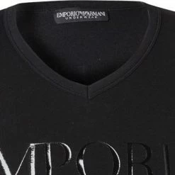Bestpreis ✨ EMPORIO ARMANI V-Neck 110810/CC716/00020 T-Shirt, Baumwolle, Schwarz 🎁 -Wäsche Verkaufsladen 266924 norm3