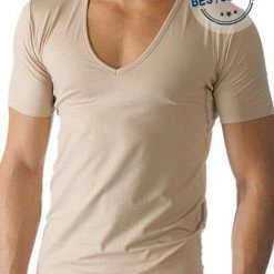 Beste Bewertungen von 🛒 MEY Drunterhemd V-Neck Slim Fit 46098/111 Baumwolle COOLMAX®, Skin, Light skin 👏