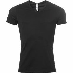 Coupon 😉 HOM Classic V-Shirt 400206/0004 T-Shirt, Baumwolle, Schwarz, Black ❤️