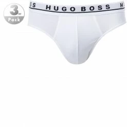 Bestes Angebot 😉 BOSS Brief 3er Pack 50325402/100 Slips, Baumwolle, Weiß, White 🔔