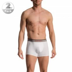 Bester Verkauf ⌛ Olaf Benz RED1010 Boxerpants 2er Pack 101023/1000 Trunks, Baumwolle, Weiß, White 🎉