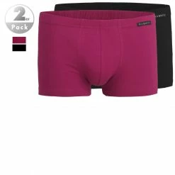 Top 10 😉 bugatti Pants 2er-Pack 50015/6061/430 Trunks, Baumwolle, Fuchsia-schwarz, Red-dark-solid ✔️