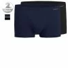 Brandneu ✨ bugatti Pants 2er-Pack 50015/6061/630 Trunks, Baumwolle, Navy, Blue-dark-solid 💯