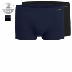 Brandneu ✨ bugatti Pants 2er-Pack 50015/6061/630 Trunks, Baumwolle, Navy, Blue-dark-solid 💯