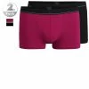 Blitzangebot 🔔 bugatti Pants 2er-Pack 50016/6061/430 Trunks, Baumwolle, Fuchsia-schwarz, Red-dark-solid ✨