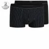 Coupon 😉 bugatti Pants 2er-Pack 50017/6061/933 Trunks, Baumwolle, Blau-schwarz gestreift, Black-dark-vertical stripes 😉