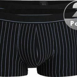 Coupon 😉 bugatti Pants 2er-Pack 50017/6061/933 Trunks, Baumwolle, Blau-schwarz gestreift, Black-dark-vertical stripes 😉 -Wäsche Verkaufsladen 284810 norm