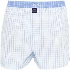 Budget 🌟 MC ALSON Boxer-Shorts 0223/weiß-hellblau Boxershorts, Baumwolle, Weiß-hellblau kariert ✨