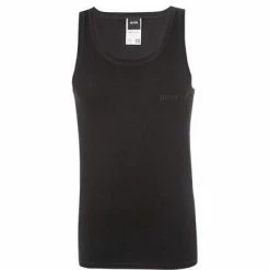 Billig ❤️ BOSS Tank Top Original 50377696/001 Tanktop, Baumwolle, Schwarz ✨