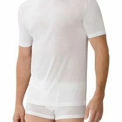 Am billigsten 💯 Zimmerli Business Class T-Shirt 222/1473/01 Baumwolle, Weiß ✨