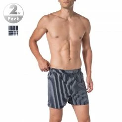 Top 10 🌟 Marc O'Polo Boxershorts 2er Pack 164200/804 Baumwolle, Navy-weiß gemustert, Nachtblau 😉