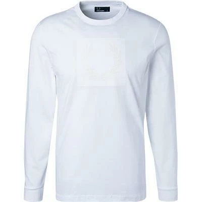 Bestpreis 😀 Fred Perry T-Shirt M4549/100 Longsleeve, Baumwolle, Weiß 💯 1 Bestpreis 😀 Fred Perry T-Shirt M4549/100 Longsleeve, Baumwolle, Weiß 💯