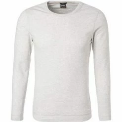 Coupon 🔔 BOSS Longsleeve Tempest 50401846/105 Slim Fit, Baumwolle, Ecru meliert, Beige 🛒
