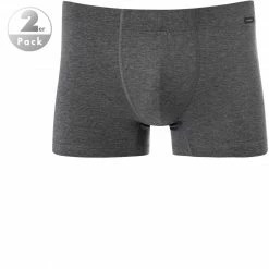 Billig ⭐ HANRO Pants 2er Pack 07 3079/1092 Trunks, Baumwolle, Grau meliert, Coal melange 🎉