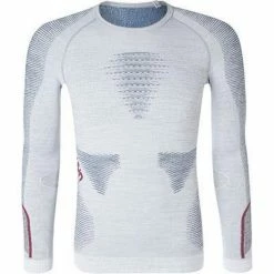 Schlussverkauf ✔️ UYN T-Shirt U100015/W351 Funktionsshirt, Mikrofaser, Weiß meliert, Weiß-blau-bordeaux ⭐