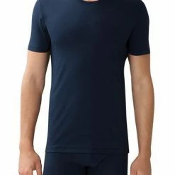 Auslauf ❤️ Zimmerli Pure Comfort T-Shirt 172/1461/447 Baumwoll-Stretch, Navy, Dunkelblau 👍