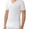 Großhandel 🔔 Zimmerli Pure Comfort V-Shirt 172/1462/01 T-Shirt, Baumwoll-Stretch, Weiß, White ❤️