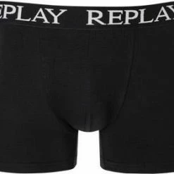 Coupon 🔔 Replay Cotton Stretch Trunk 2er Pack I101005/N137 Trunks, Baumwoll-Stretch, Weiß-schwarz 🔥 -Wäsche Verkaufsladen 319804 norm2