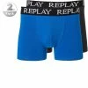 Top 10 💯 Replay Cotton Stretch Trunk 2er Pack I101005/N090 Trunks, Baumwoll-Stretch, Blau-schwarz, Türkis-schwarz 🔔