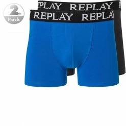 Top 10 💯 Replay Cotton Stretch Trunk 2er Pack I101005/N090 Trunks, Baumwoll-Stretch, Blau-schwarz, Türkis-schwarz 🔔