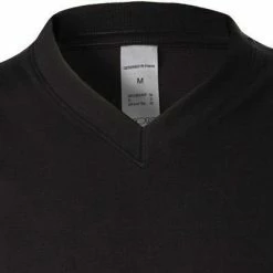 Aktion 🧨 HOM Hilary V-Shirt 401556/0004 T-Shirt, Baumwolle, Schwarz 💯 -Wäsche Verkaufsladen 32028 norm2