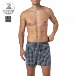 Beste Bewertungen von ✔️ Schiesser Boxershorts 2er Pack 168445/000 Baumwolle, Grau kariert, Schwarz ⌛