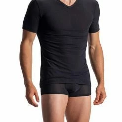 Auslauf ❤️ Olaf Benz RED1950 V-Shirt 108404/8000 T-Shirt, Mikrofaser, Schwarz 🔔