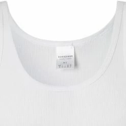 Brandneu 🔔 Schiesser Doppelripp 👚 Shirt 0/0 2er Pack 005051/100 Tanktops, Baumwolle, Weiß ❤️ -Wäsche Verkaufsladen 330873 norm2