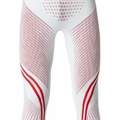 Billig ✨ UYN Sport Pants U100018/T020 Funktionspants, Mikrofaser, Weiß, Weiß-rot ⭐
