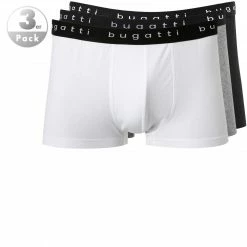 Schlussverkauf 🥰 bugatti Boxer Briefs 3er Pack 50148/6061/821 Trunks, Baumwolle, Schwarz-weiß-hellgrau, Weiß-grau-schwarz ⭐